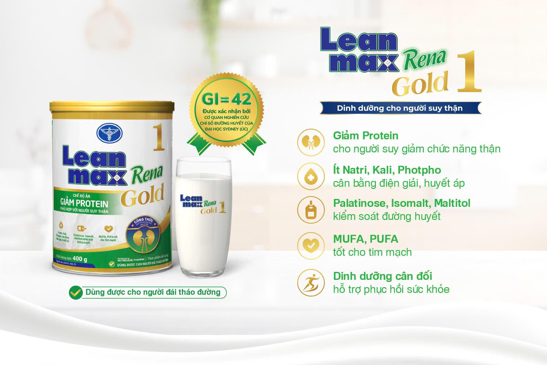Leanmax Rena Gold 1 – Dinh dưỡng cho người suy thận chưa chạy thận