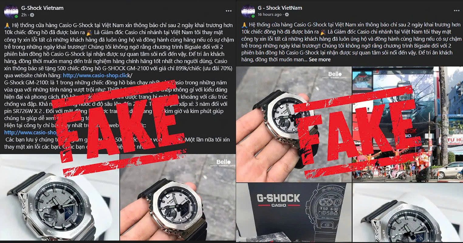 Cảnh báo tránh mua đồng hồ Casio G-Shock giả, hàng nhái, kém chất lượng - 2