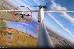 Thế giới - Video: Ukraine biến UAV hàng nội thành &quot;tàu sân bay&quot; trên không