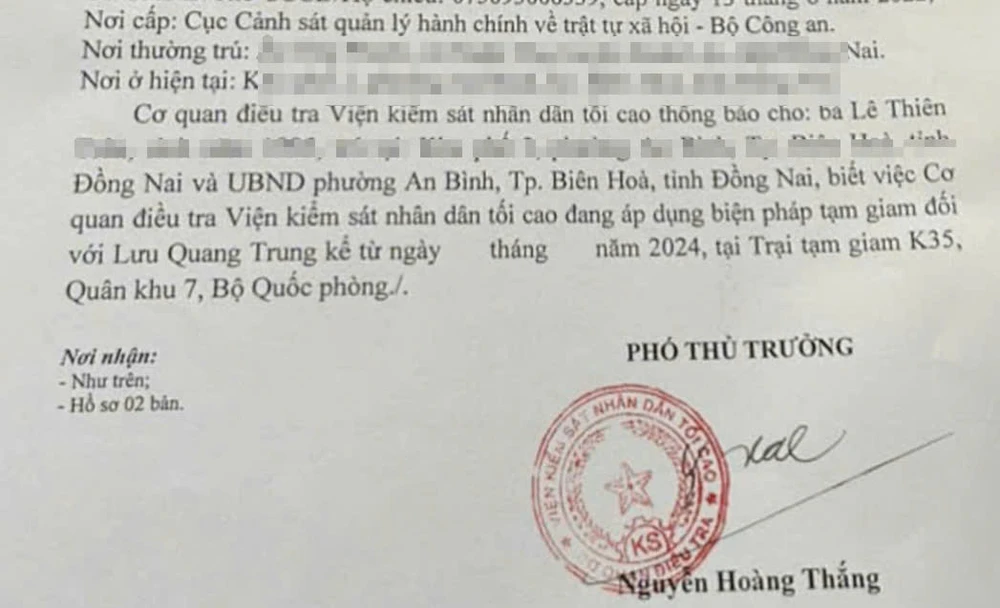 Vụ tử vong ở Công an huyện Long Thành: Bắt tạm giam cựu Trung uý Lưu Quang Trung - 2