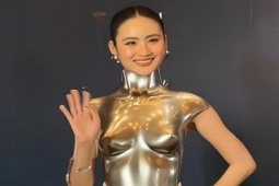 Hoa hậu Ý Nhi gây sốc với trang phục táo bạo