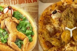 Ẩm thực - Pizza ếch chiên nguyên con khiến thực khách sửng sốt