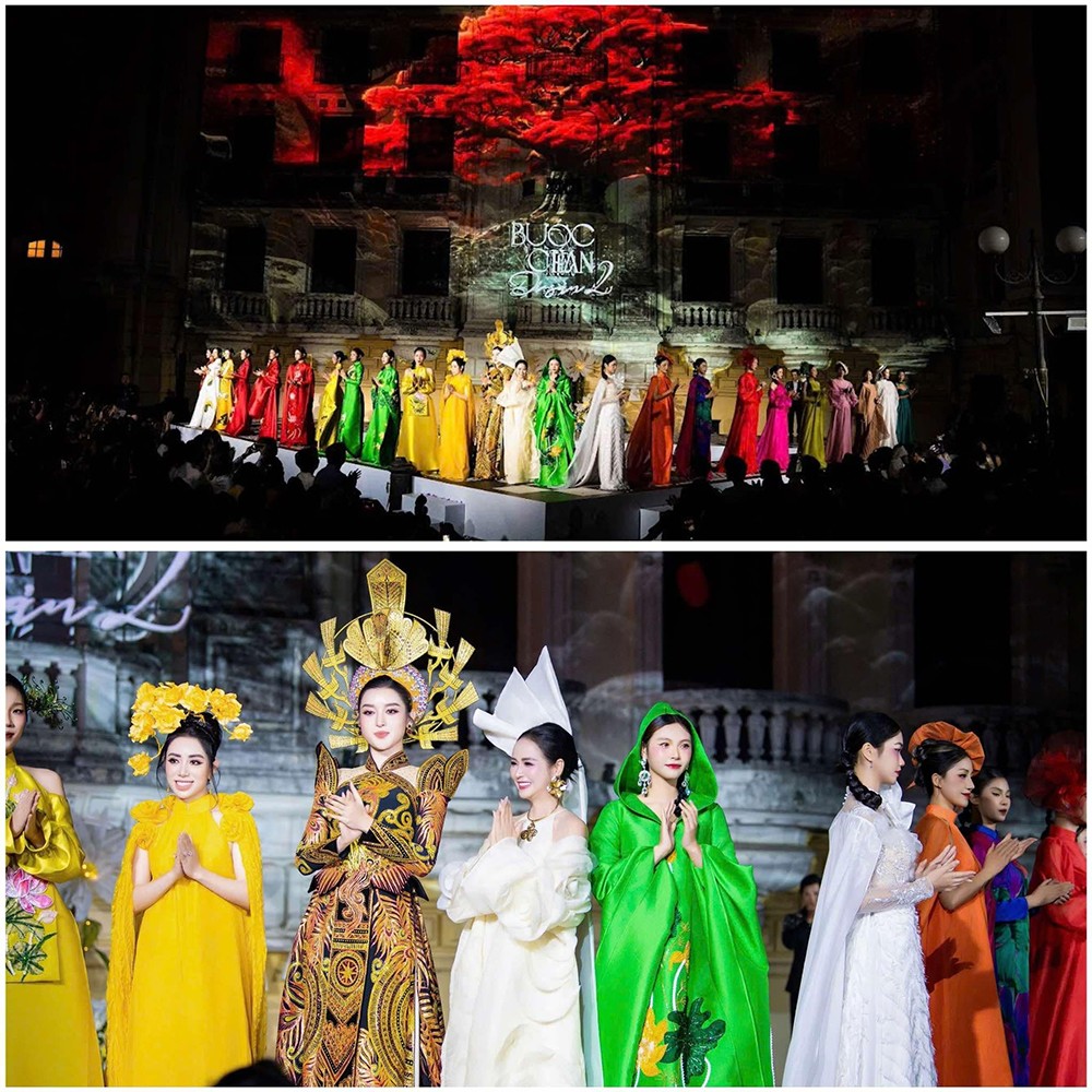 Màn chào kết của đêm diễn, Á hậu Huyền My, NTK Bùi Thanh Hương, Phạm Quỳnh và con gái Dương Hương Ly tỏa sáng trên sân khấu