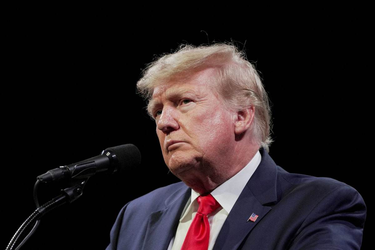 Ông Trump phát biểu tại một sự kiện vào năm 2022. Ảnh: Reuters.