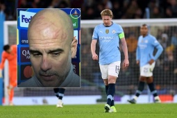 Pep Guardiola gây sốc với khuôn mặt trầy xước, Man City kỷ lục buồn 61 năm