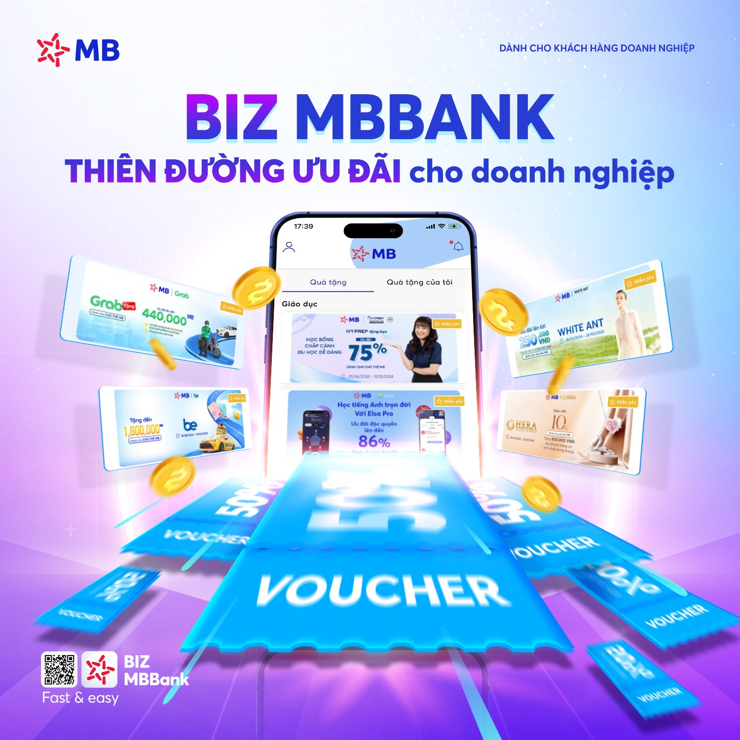 BIZ MBBank - Nâng tầm trải nghiệm người dùng bằng các ưu đãi hấp dẫn