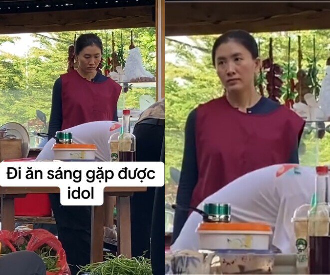 Người qua đường bắt gặp Nguyệt Ánh Cổng Mặt Trời đang bán bún, thần sắc mệt mỏi khác xa hình ảnh long lanh thường thấy - 1