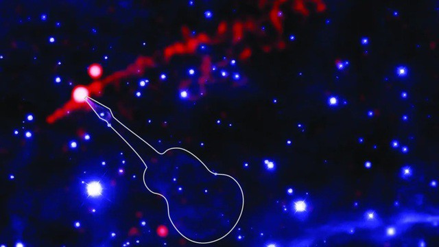 Tinh vân guitar trong bức ảnh vừa được NASA công bố - Ảnh: NASA
