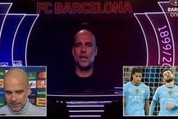 Bóng đá - HLV Guardiola hát chúc mừng Barcelona, biểu cảm &quot;gây sốt&quot; dư luận