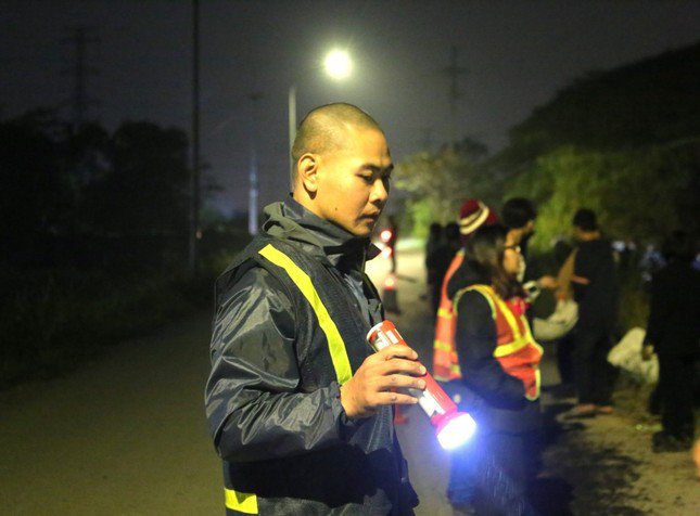 Phạm Văn Hiếu tại công trường.