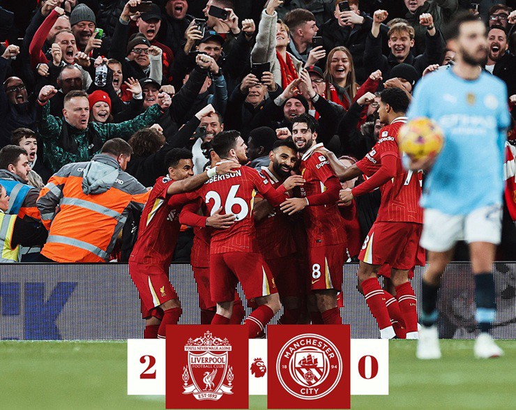 Liverpool nhấn chìm Man City