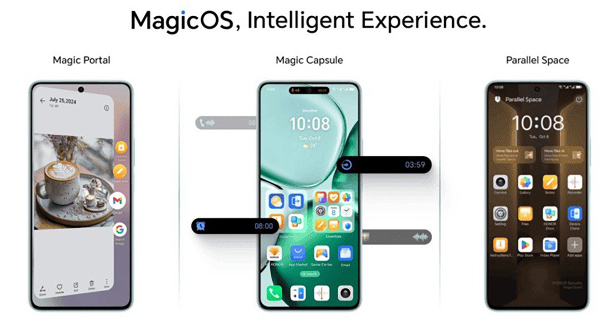 The phone comes pre-installed with MagicOS 8 user interface.