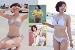 Cô giáo Thái Lan mê marathon, khoe loạt ảnh bikini trắng xinh đẹp ở biển