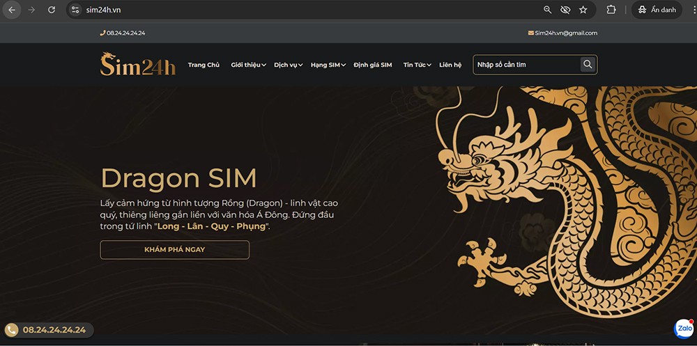 Sim24h chuyển mình mạnh mẽ với tông màu đen và vàng ánh kim, mang đến trải nghiệm đẳng cấp, riêng biệt cho từng khách hàng