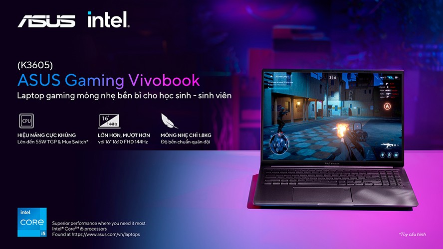 ASUS Gaming Vivobook K3605 - Laptop gaming dưới 20 triệu hiệu năng cao, mỏng nhẹ - 4