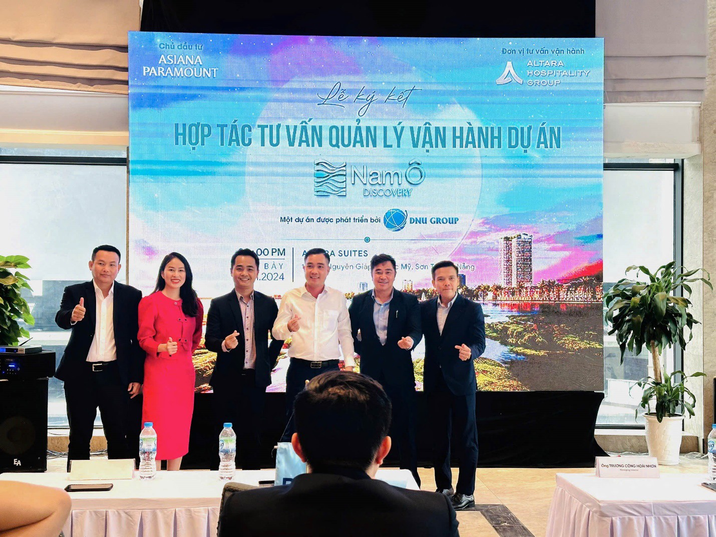 Đại diện chủ đầu tư Asiana Paramount, Altara Hospitality Group và đơn vị phát triển dự án DNU Group tại sự kiện ký kết ghi nhớ hợp tác.