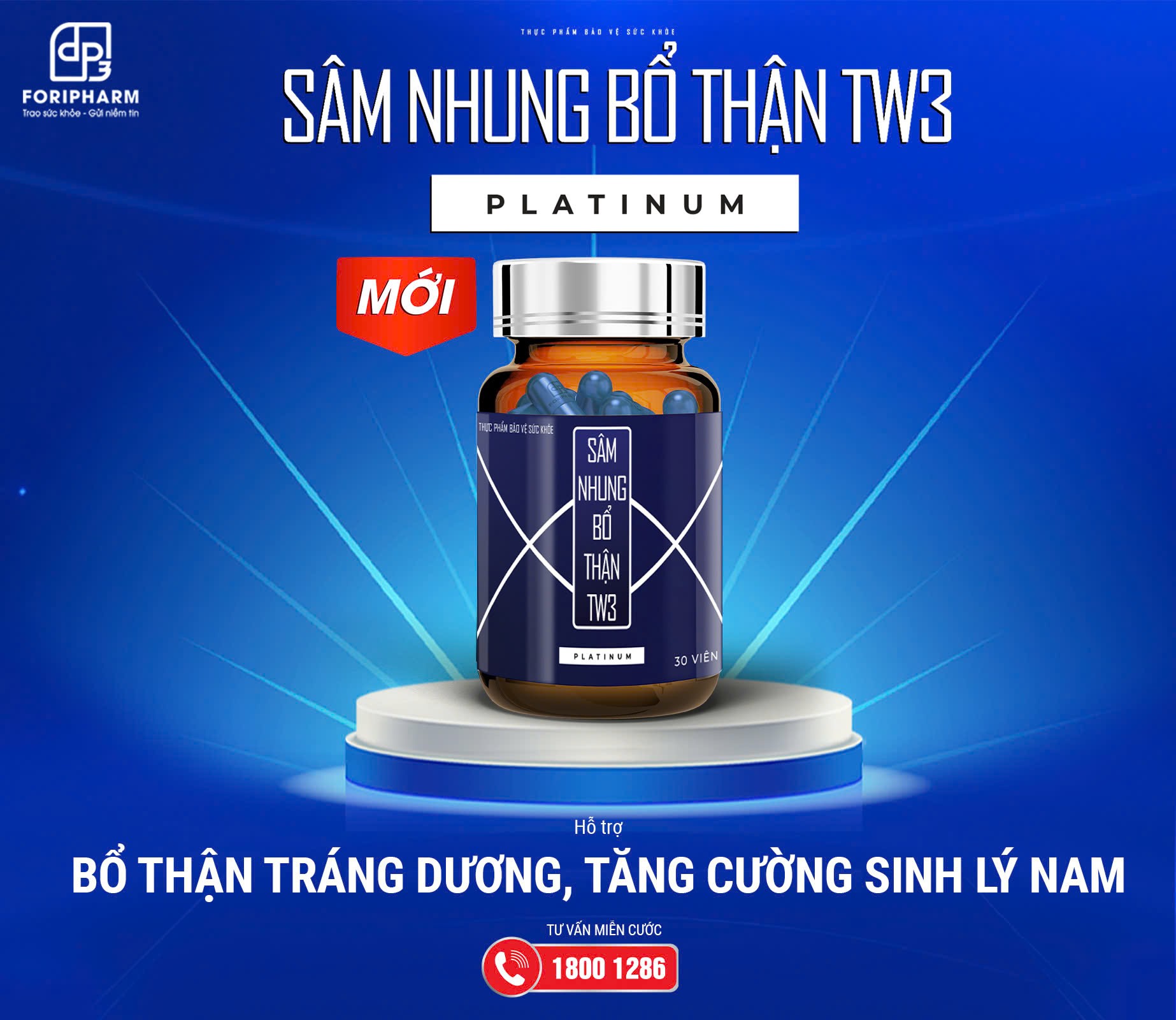 Sâm nhung bổ thận TW3 Platinum - sản phẩm chuyên biệt cho nam giới.&nbsp;
