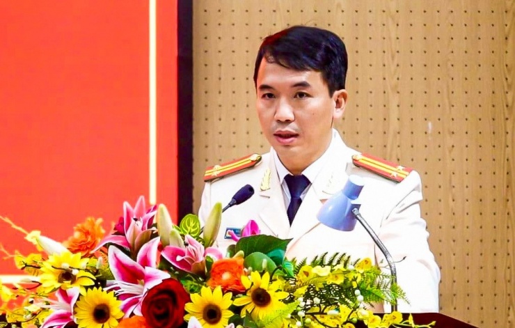 Trung tá Nguyễn Văn Đức, tân Trưởng Công an TP Hải Dương. Ảnh: TĐNM