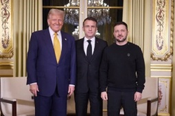 Thế giới - Ảnh-Video: 3 ông Trump, Macron, Zelensky gặp nhau ở Pháp