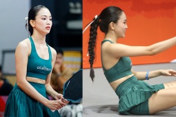 Thể thao - Người đẹp bóng chuyền Đặng Thị Yến vô địch pickleball, lăn xả chạy khắp sân