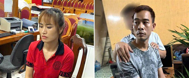 Bị can Phan Thị Nguyệt Mai và Lương Văn Dũng. Ảnh: Bộ Công an