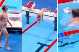 Thể thao - Khoảnh khắc thể thao 2024: Tình nguyện viên lao xuống bể bơi được đề nghị trao HCV