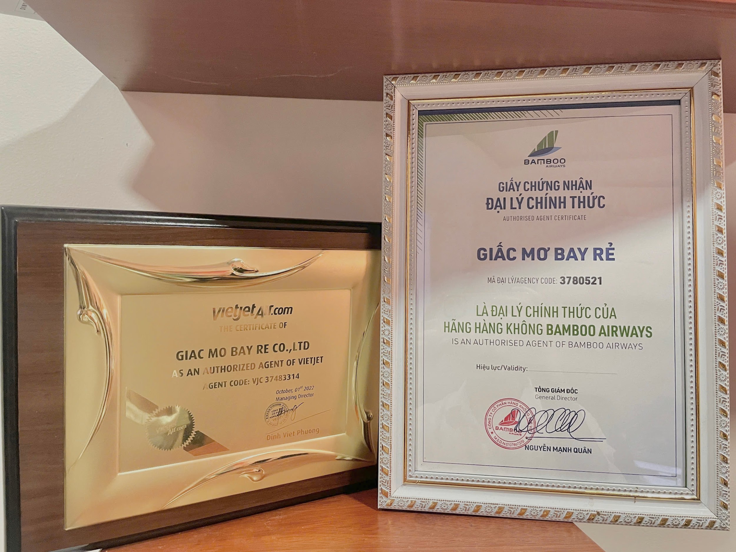 Giấc Mơ Bay Rẻ là đại lý vé máy bay cấp 1 của các hãng hàng không lớn như Vietjet Air, Bamboo Airways.