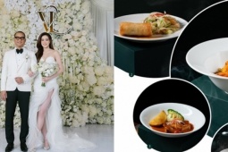 Ẩm thực - Thực đơn tiệc cưới fusion với chả mực xốt mận của Khánh Vân