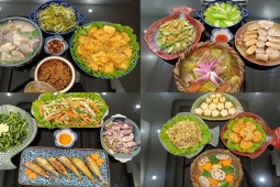 Mâm cơm nhà của mẹ trẻ Bắc Giang khiến ai xem cũng thòm thèm