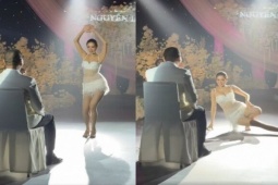 Khánh Vân gây tranh cãi vì nhảy sexy trước mặt chồng và dàn khách mời, bị nói mất hình ảnh hoa hậu