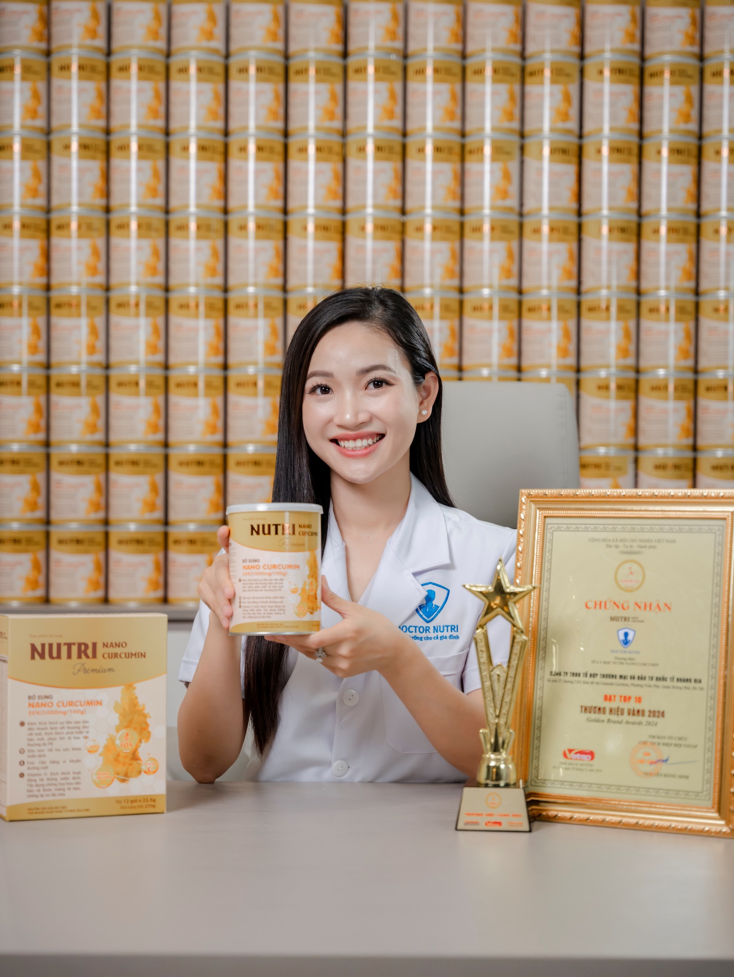 Chị Hoàng Thịnh An – người đại diện sản phẩm dinh dưỡng Nutri Nano Curcumin