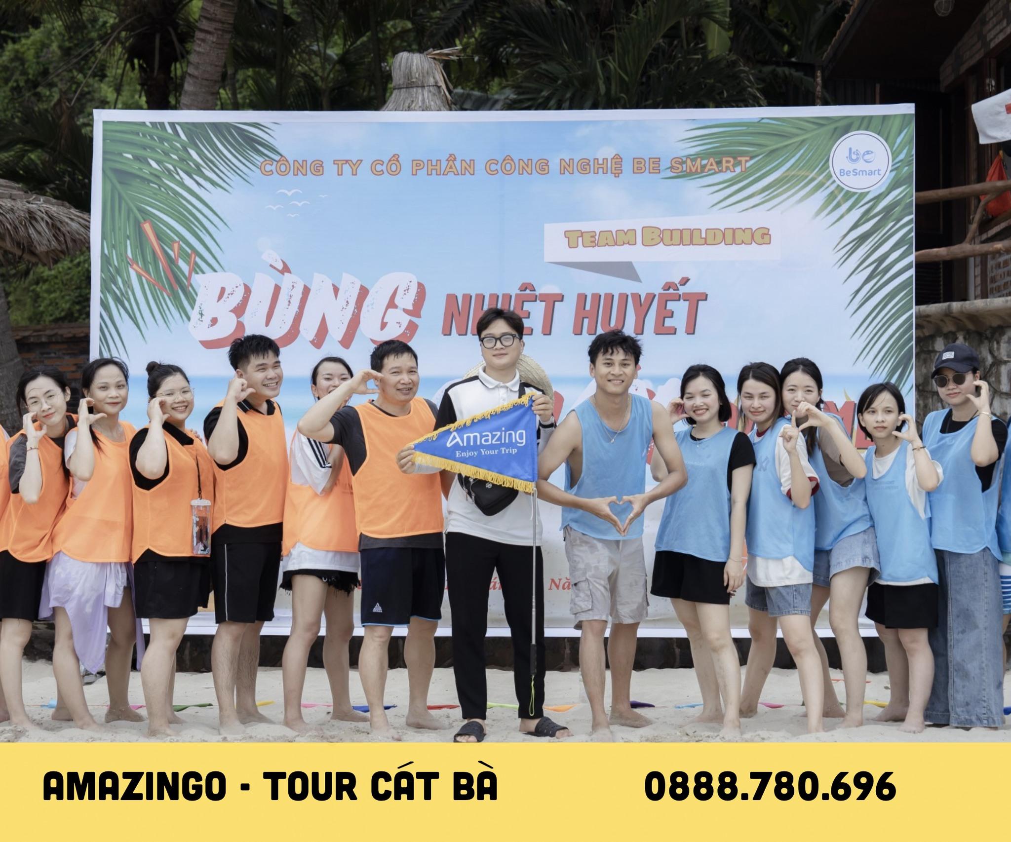 Khách hàng của Amazingo trong chuyến du lịch hè kết hợp nghỉ dưỡng, teambuilding tại đảo Cát Bà