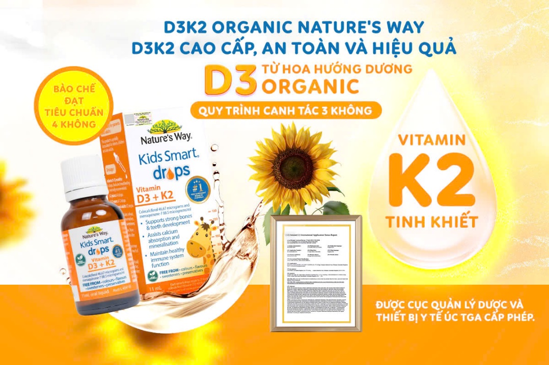 D3K2 Organic Nature’s Way và những ưu điểm vượt trội