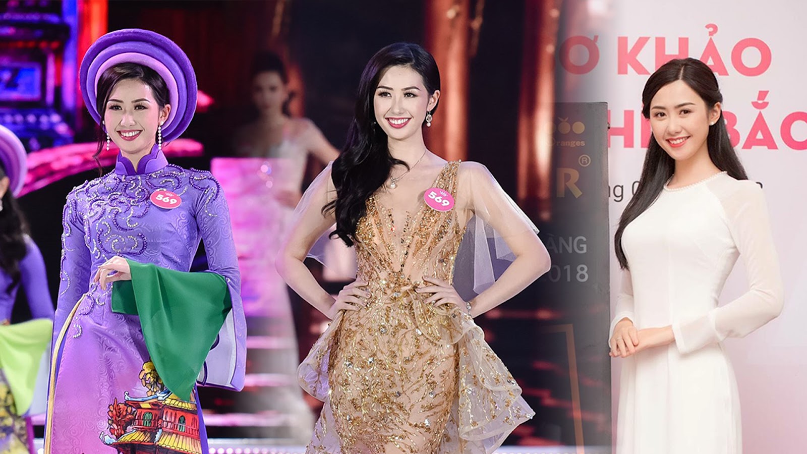 Người đẹp Phạm Ngọc Linh rạng rỡ trong cuộc thi Hoa hậu Việt Nam 2018, hiện đang sinh sống và làm việc tại Singapore (Ảnh: Internet)