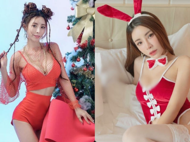 Hot girl chụp ảnh Giáng sinh táo bạo, khoe đường cong gợi cảm
