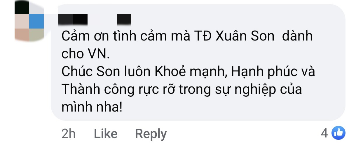 Lời chúc gửi tới Xuân Son.