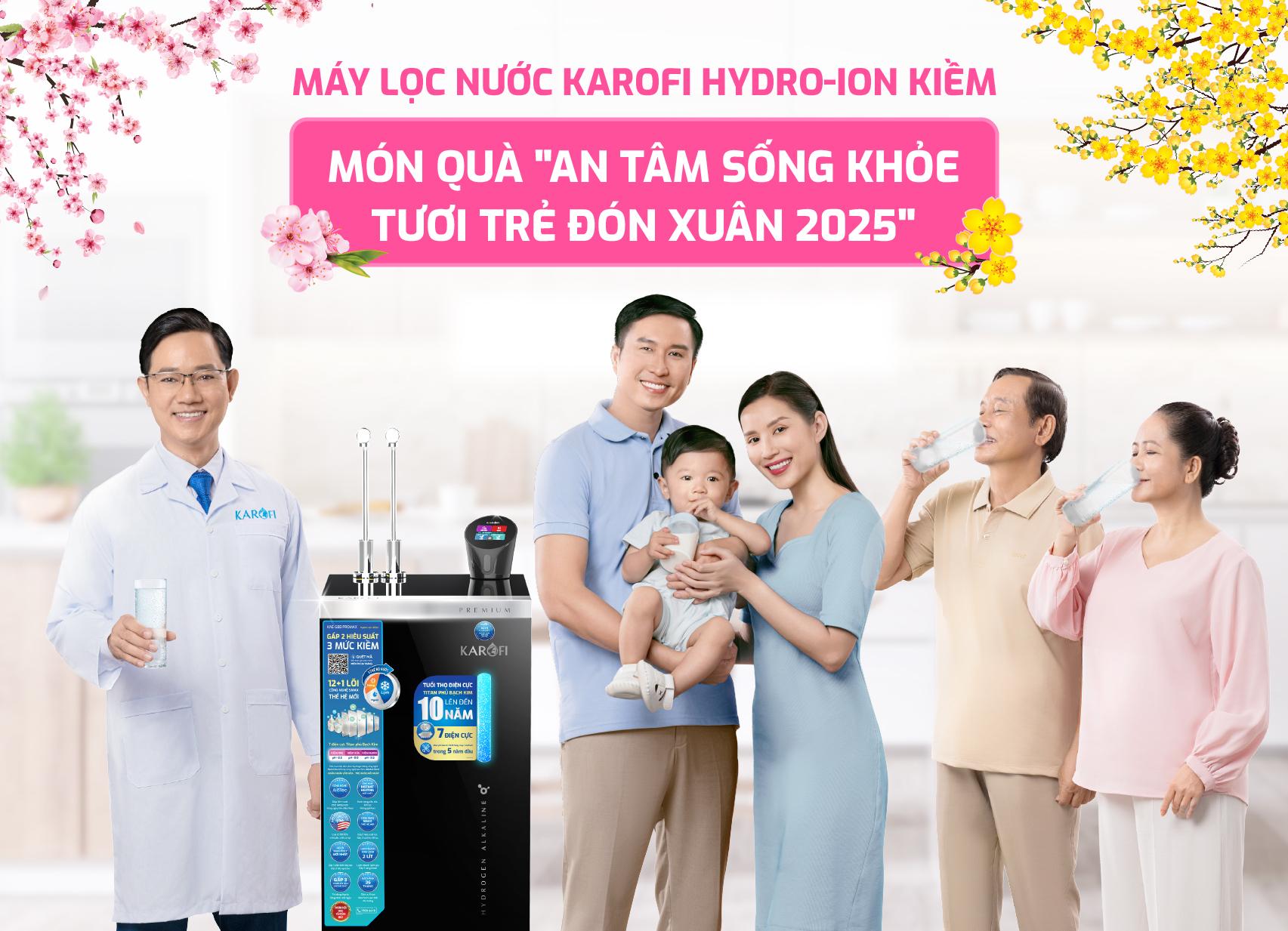 Máy lọc nước Hydro-ion Kiềm Karofi là món quà sức khỏe ý nghĩa dành tặng người thân