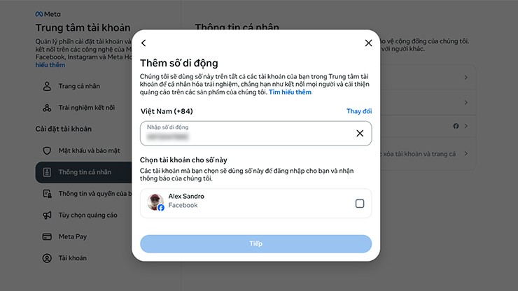 Cách thêm/sửa số điện thoại liên kết với tài khoản Facebook - 7