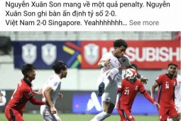 Công nghệ thông tin - ĐT Việt Nam thắng Singapore 2 - 0: Dân mạng réo tên Tiến Linh, Xuân Son