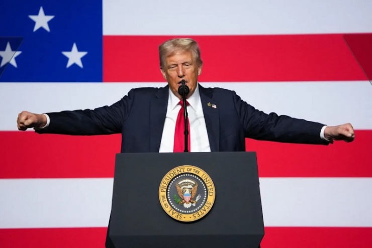 Tổng thống Mỹ phát biểu tại Quantico ngày 30/10. Ảnh: GettyImages