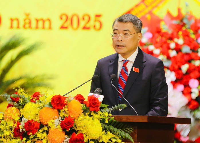 Ủy viên Bộ Chính trị, Bí thư Trung ương Đảng, Trưởng Ban Tổ chức Trung ương Lê Minh Hưng phát biểu chỉ đạo tại Đại hội