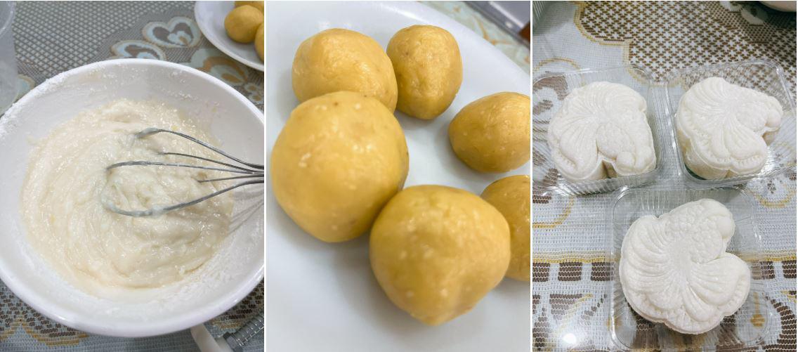 Bánh dẻo sau khi làm 1-2 ngày sẽ chuyển màu trong và đạt độ dẻo lý tưởng. Bánh để tủ lạnh, bỏ ra trước khi ăn khoảng 15-30 phút sẽ ngon, đỡ ngọt hơn. Ảnh: Kim Yến