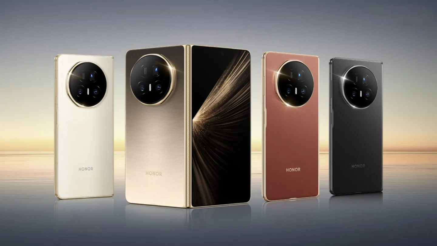 Với 4 phiên bản màu sắc tinh tế gồm Vàng Bình Minh, Đỏ Đôn Hoàng, Đen Tuyệt Tác và Trắng Ánh Trăng, HONOR Magic V5 đáp ứng mọi phong cách từ hiện đại, cá tính cho đến sang trọng, thanh lịch.