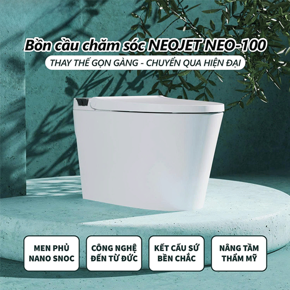 NEO JET – Bồn cầu chăm sóc công nghệ không điện, không két nước, tối ưu không gian sống - 3