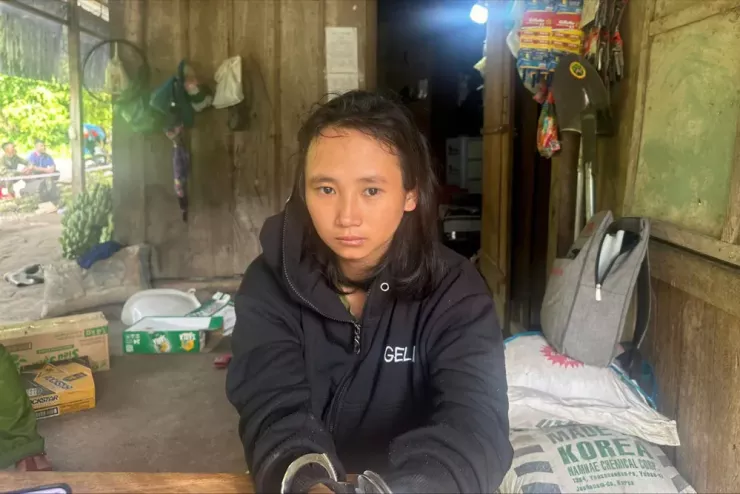 Thương sát hại chồng rồi gọi điện công an đầu thú. Ảnh: CA