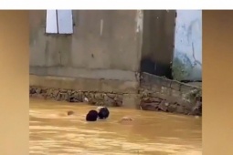 Clip: Nín thở trước hình ảnh người đàn ông lao ra cứu em học sinh lớp 7 giữa dòng nước xiết
