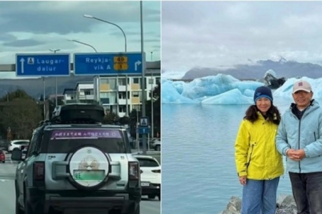 Vợ chồng lái ô tô qua 32 quốc gia từ Á sang Âu mừng tuổi 60