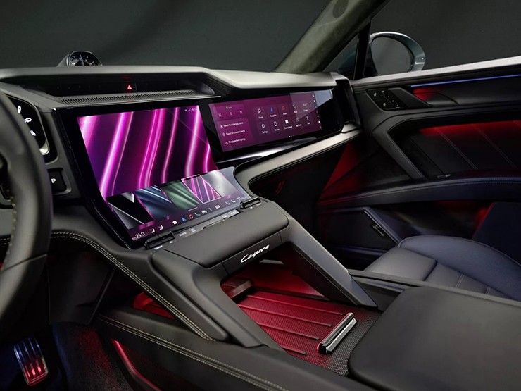 Nội thất Porsche Cayenne Electric đậm chất “tương lai” với màn hình cong siêu lớn - 3