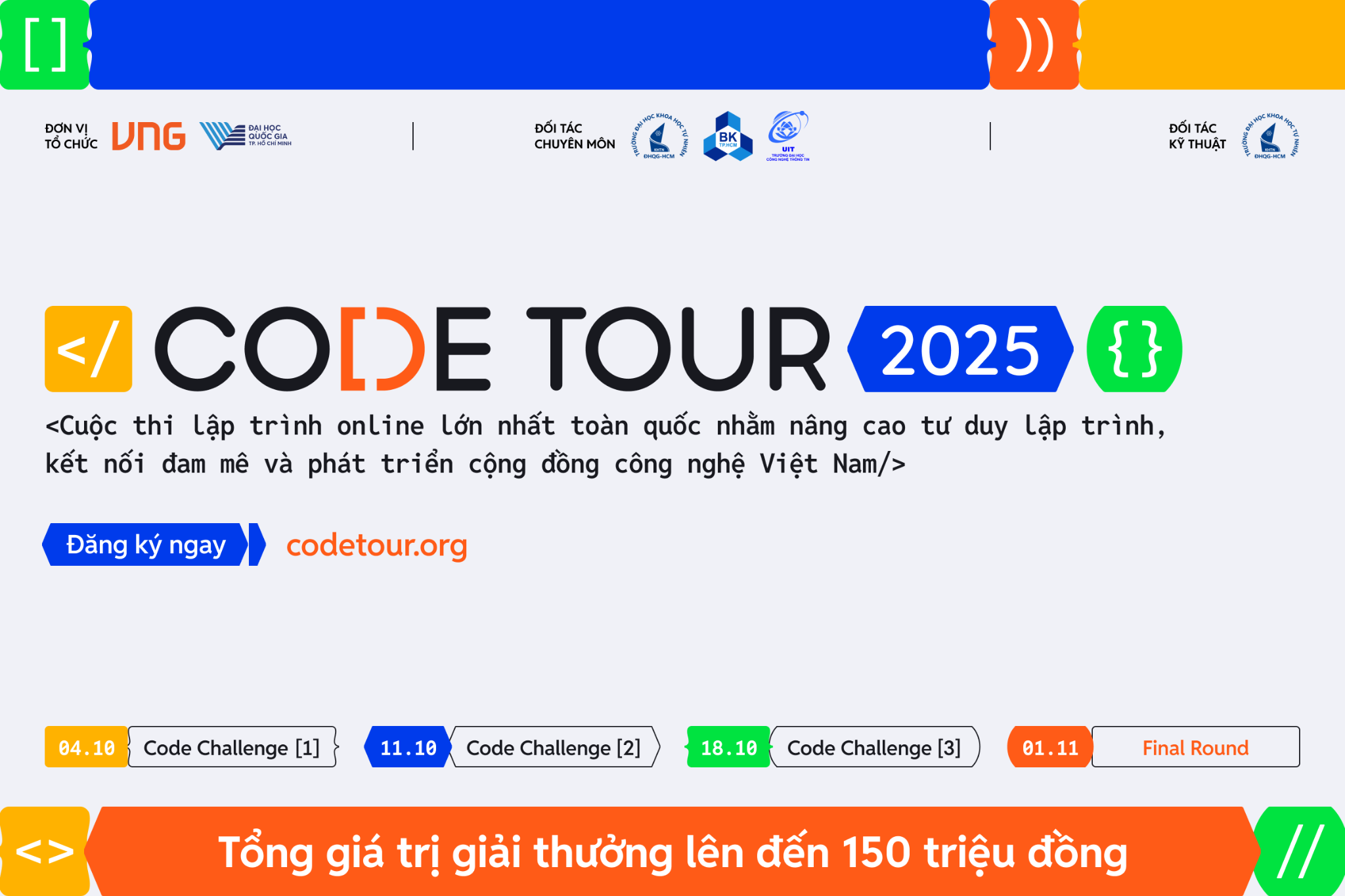 Chính thức khai màn vào ngày 4/10, Code Tour 2025 dự kiến thu hút hơn 4.000 thí sinh tham gia dự thi trên toàn quốc.