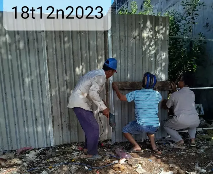 Cảnh này được bà Vũ Thị Lan Anh chụp tại thửa đất của bà vào ngày 18-12-2023.